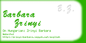 barbara zrinyi business card